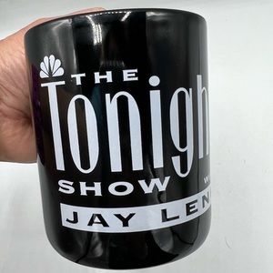 Vintage 1992 The Tonight Show With Jay Leno Black/White Coffee Mug
